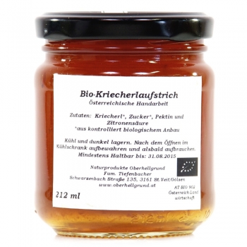 Bio-Kriecherlfruchtaufstrich 212ml